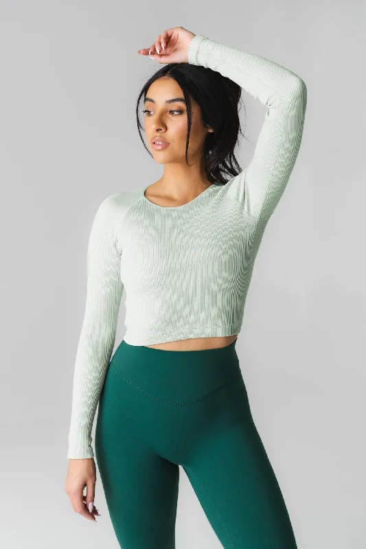 The Yoga Wear Sale You’Ve Been Waiting For Vitality Synergy® Open Back Long Sleeve - Mint The Yoga Wear Sale You’Ve Been Waiting For Vitality Synergy® Open Back Long Sleeve - Mint