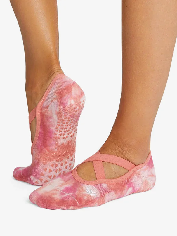 Flow Into Savings On Top Yoga Products Tavi Noir Chloe Grip Socks - Love Tie Dye