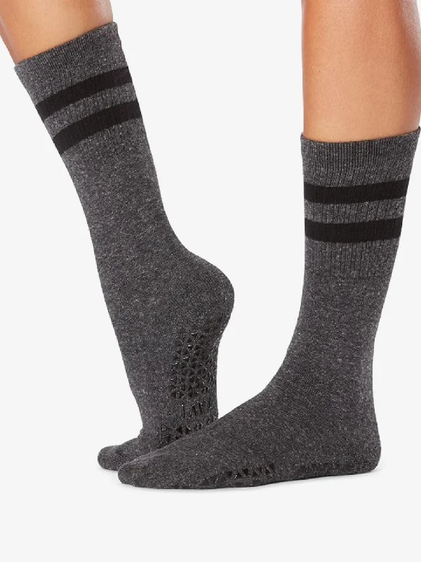 Limited-Time Sale On Premium Yoga Gear Tavi Noir Kai Grip Socks - Charcoal