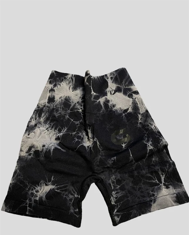 Trendy Yoga Outfits At Budget-Friendly Prices Tie Dye Yoga Shorts (black)