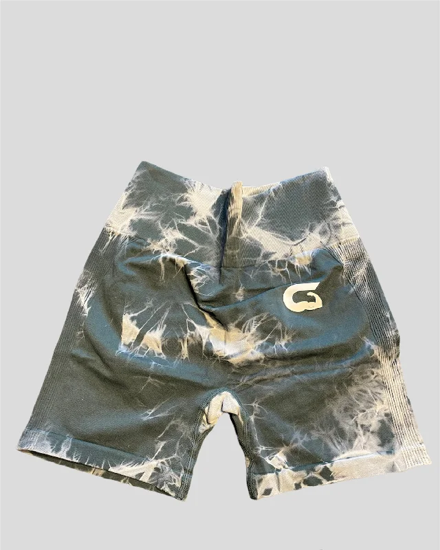 The Best Yoga Wear At The Best Prices Tie Dye Yoga Shorts (green)