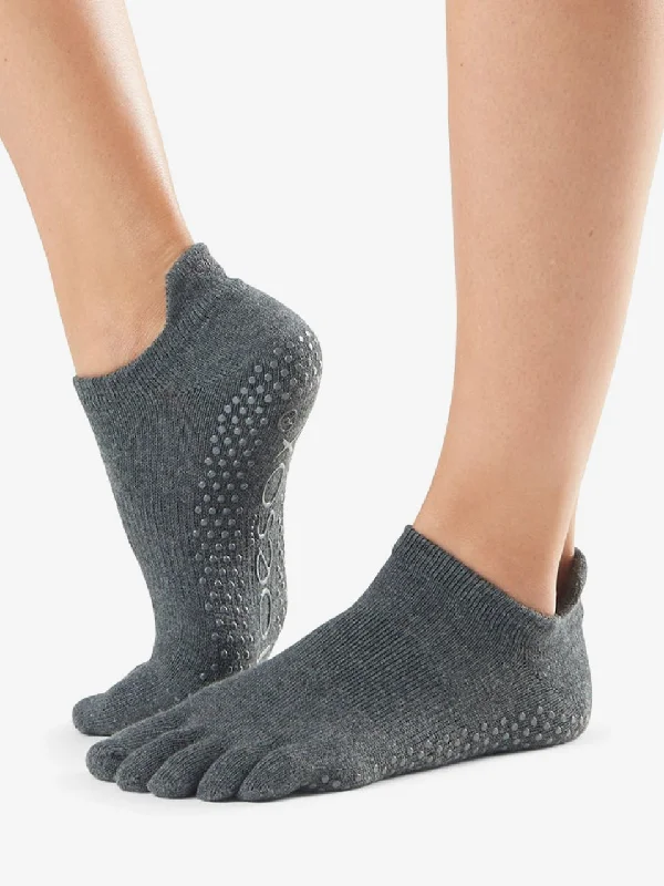Flow Into Savings On Must-Have Yoga Accessories ToeSox Grip Full Toe Low Rise - Charcoal Grey