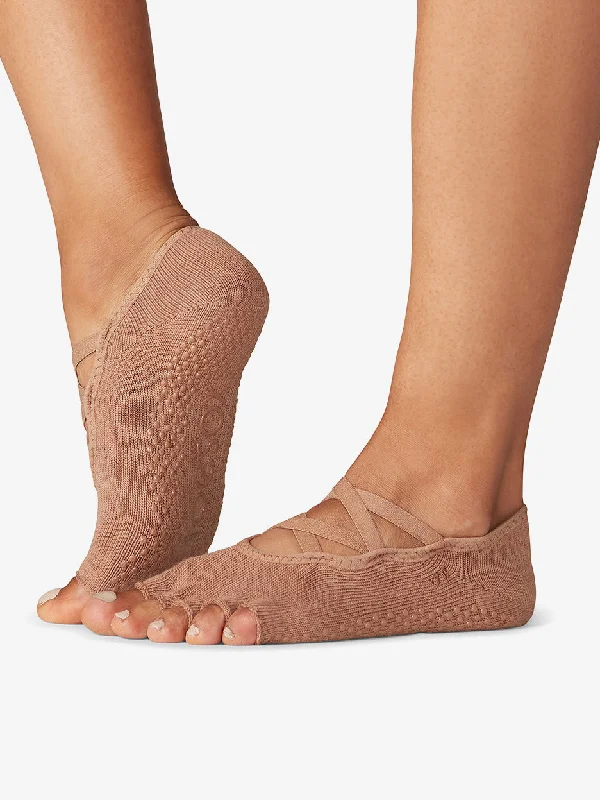 Stretch, Relax, And Save On Yoga Essentials Toesox Grip Half Toe Elle - Natural
