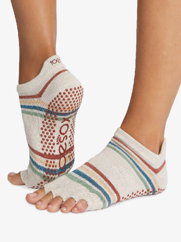 Limited-Time Yoga Gear Sale ToeSox Half Toe Low Rise Grip Socks - Vintage Rainbow