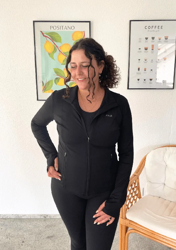 Unbeatable Deals On Breathable Yoga Apparel Zip Jacket - Black
