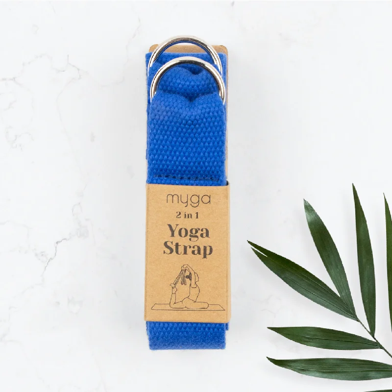 Ground Yourself With Discounted Yoga Mats 2 in 1 Yoga Belt & Sling - Royal Blue