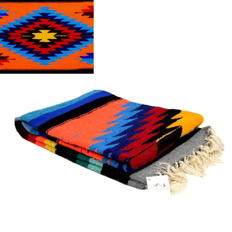 Stretch In Comfort With Affordable Yoga Gear Diamond Mexican Yoga Blanket - Orange Kiss Stretch In Comfort With Affordable Yoga Gear Diamond Mexican Yoga Blanket - Orange Kiss