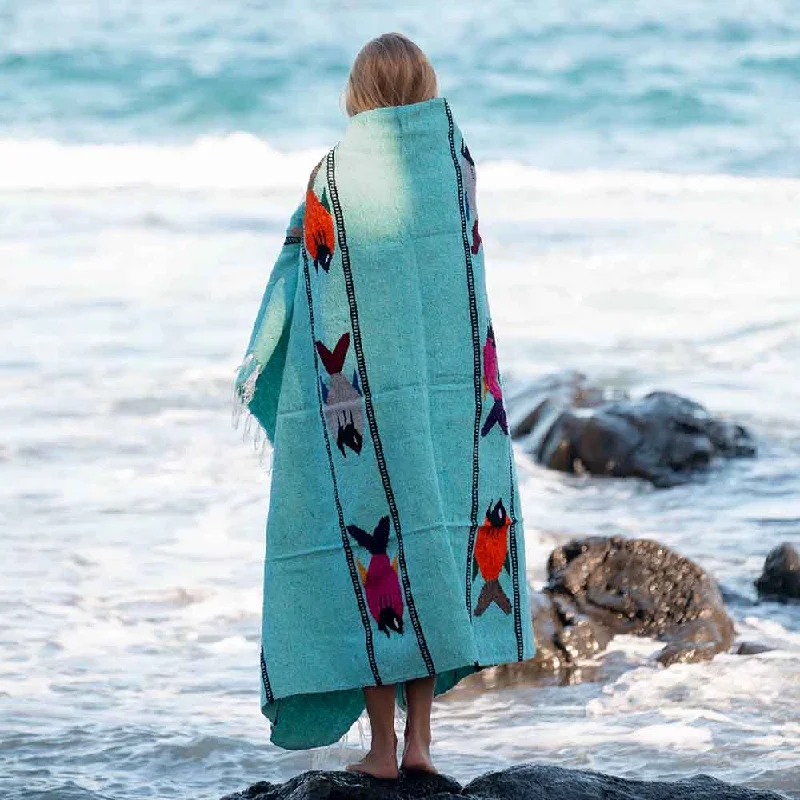 Elevate Your Yoga Journey With Special Deals Mint Green Fish Baja Yoga Blanket