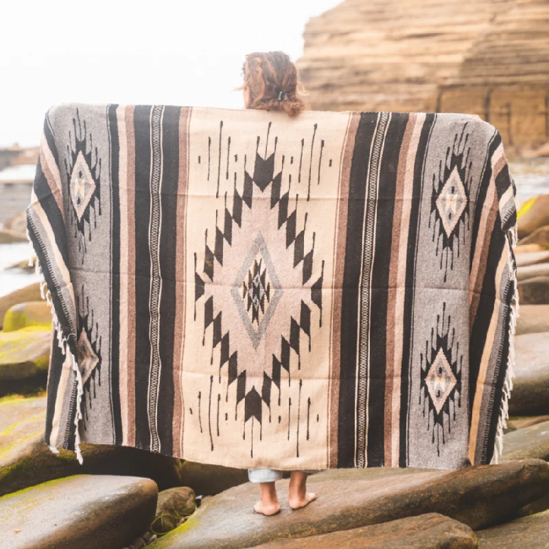 Strengthen Your Practice With Affordable Yoga Gear Brown Wool Mexican Blanket