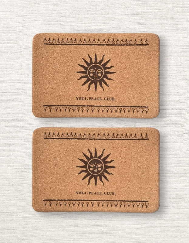 Comfort Meets Style In Our Yoga Sale Cork Yoga Block - Sun 2 Pack