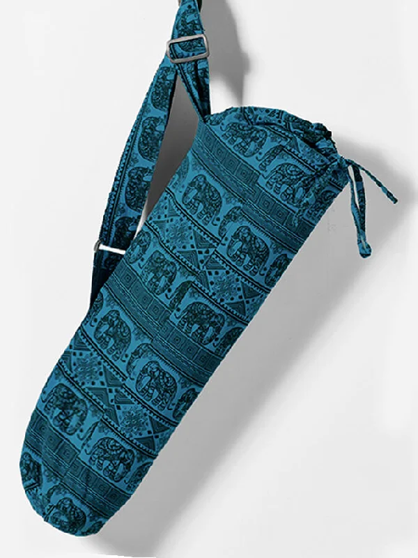 Affordable Luxury For Every Yoga Session Elephant Design Cotton Yoga Mat Bag