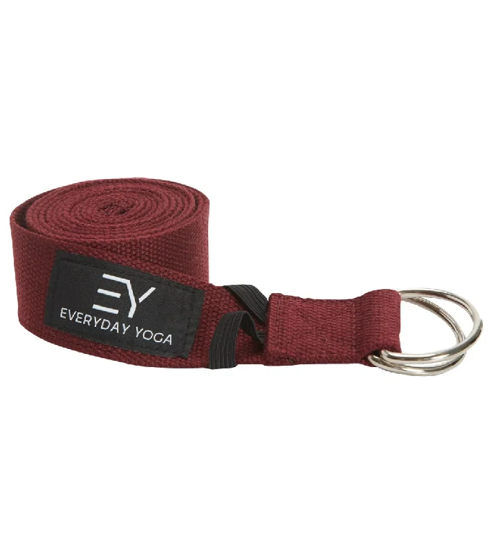 Flexible Prices For Flexible Moves Everyday Yoga 6 Foot Yoga Strap D-Ring  Merlot
