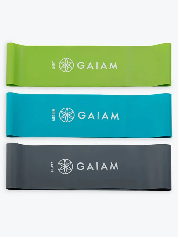 Perfect Your Pose With Stylish Yoga Discounts Gaiam Resistance Loop Band Kit 3 Pack