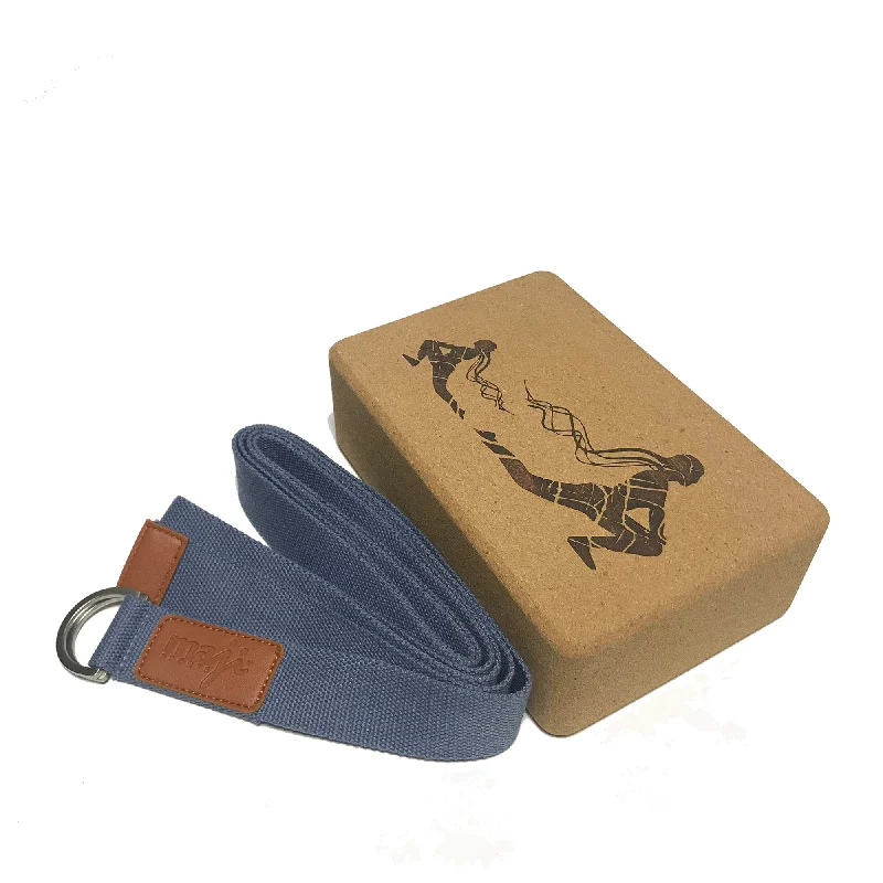 Move With Confidence, Save With Ease Laser Engraved Cork Block & Strap Combo