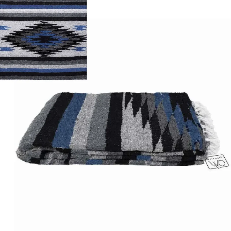 Stretch, Strengthen, And Save Today Midnight Mexican Diamond Yoga Blanket