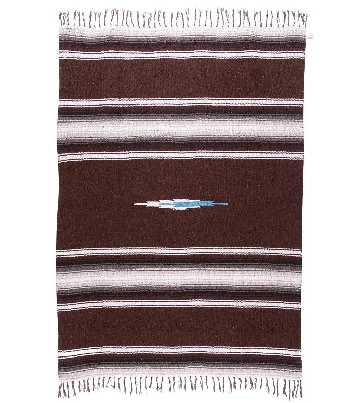 The Right Yoga Tools At The Right Price Native Yoga Diamond Design Mexican Yoga Blanket Brown