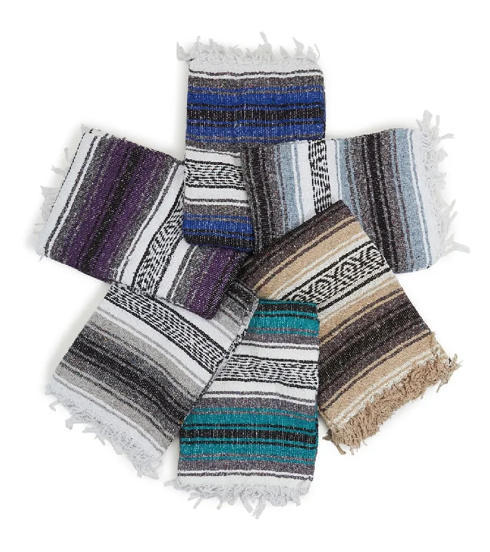 Move With Confidence, Save With Ease Native Yoga Economy Falsa Mexican Blanket Light Blue