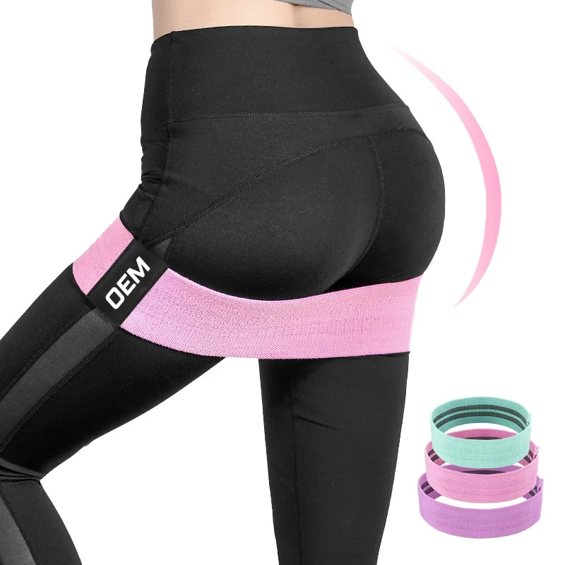 Deepen Your Practice With Budget-Friendly Accessories New Multicolor Latex Slip Cotton Hip Resistance Bands Booty Elastic Bands Exercise for Thigh Hips Glutes Bridge Fitness Workout