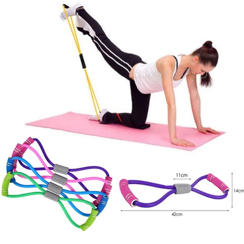 Serenity Starts With Savings On Yoga Gear New Yoga Gym Fitness Resistance 8 Word Chest Expander Rubber Tubing Pull Rope Workout Muscle Elastic Bands for Sports Exercise