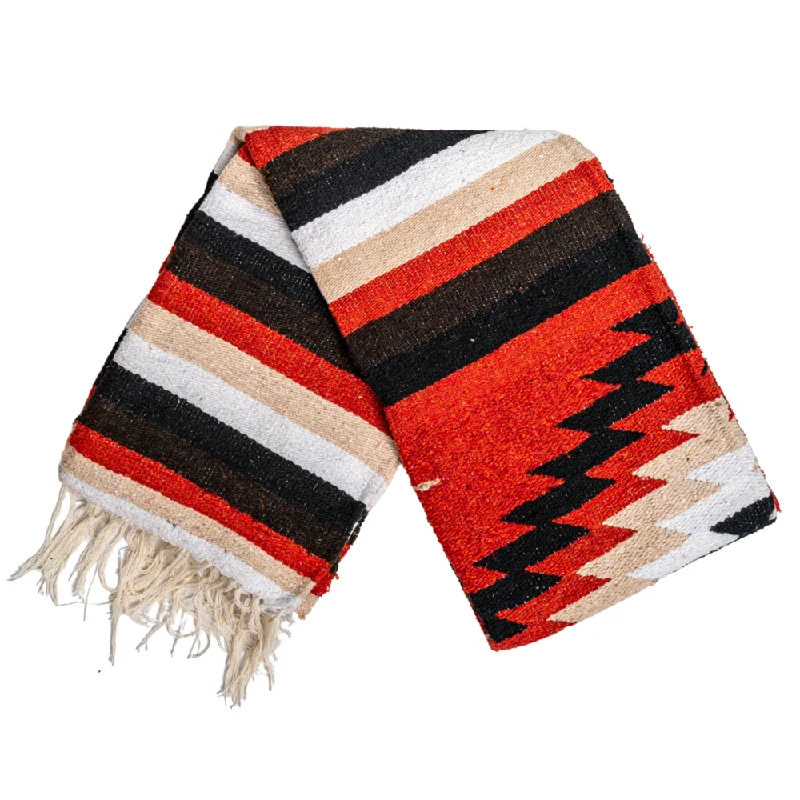Find Balance With Discounted Yoga Essentials Rust Mexican Diamond Yoga Blanket
