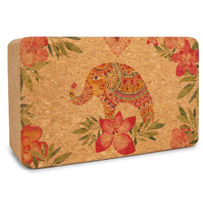 Mindful Movement Starts With Mindful Savings Tropical Vibes Cork Yoga Block