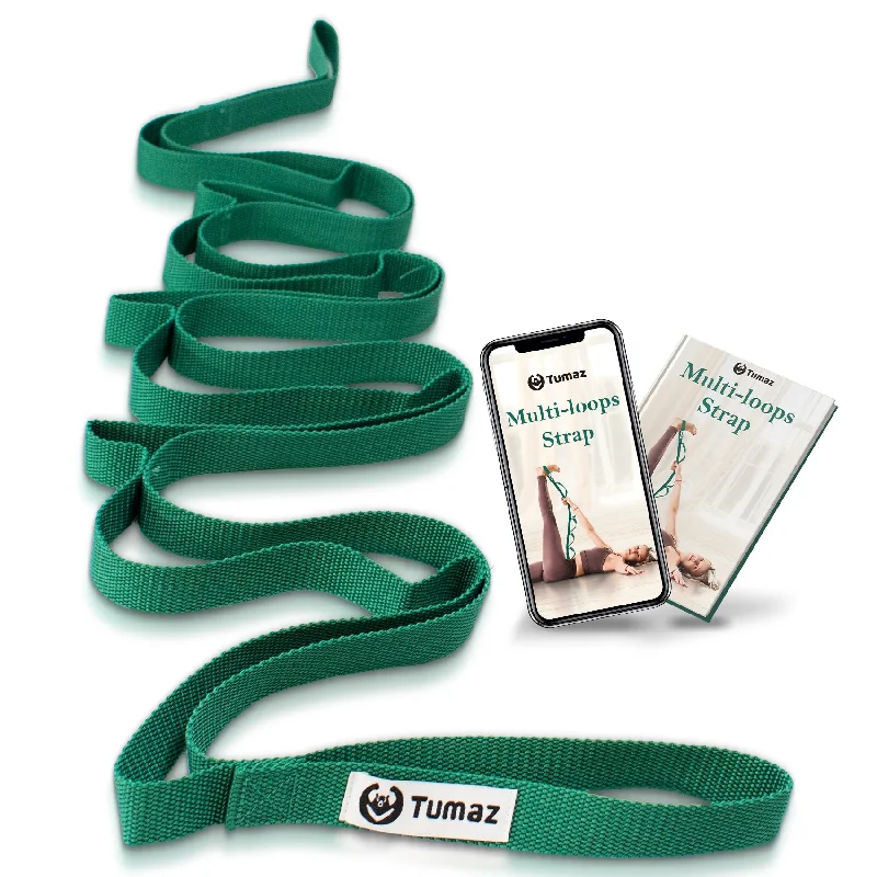 Find Balance With Discounted Yoga Essentials Tumaz Stretching Strap - 10 Loops