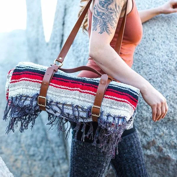 The Perfect Support For Every Pose At Special Prices Yoga Mat Strap & Blanket Carrier - Vegan Leather