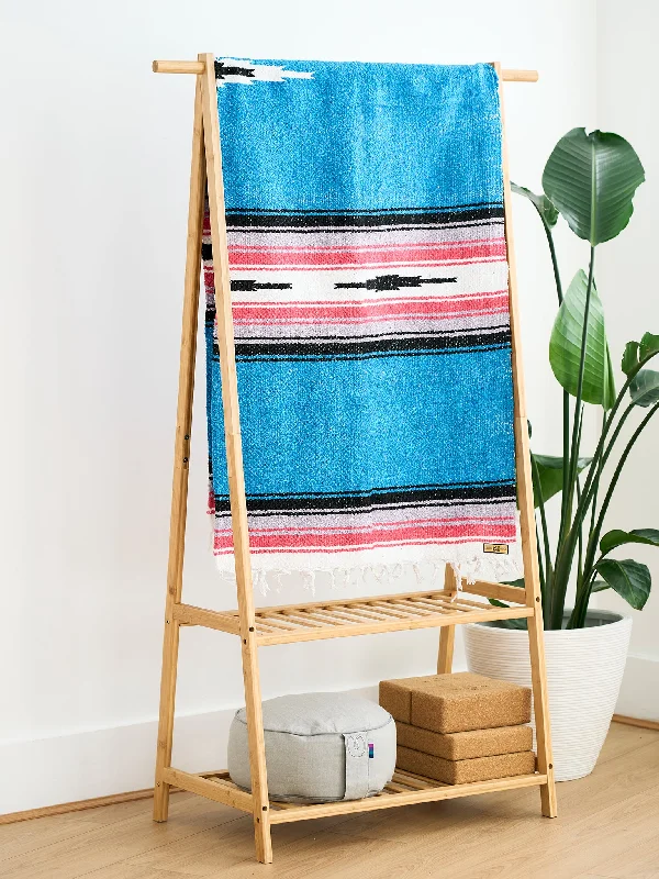 Affordable Comfort With Our Yoga Gear Discounts West Path Baja Diamond Yoga Blanket - Aegean Blue