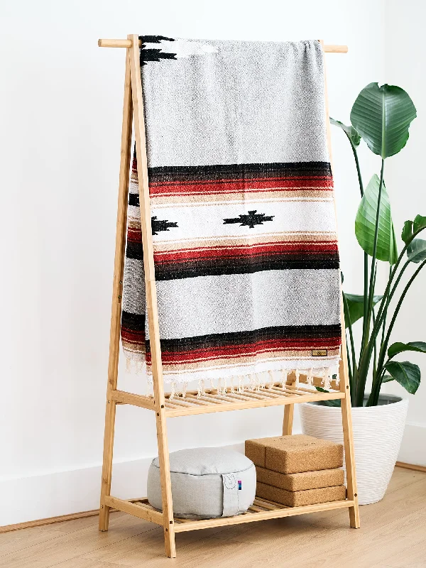The Right Yoga Tools At The Right Price West Path Baja Diamond Yoga Blanket - Grey Custom
