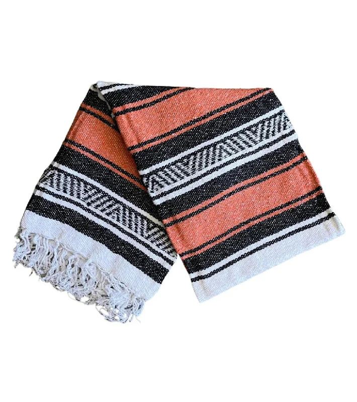 Your Perfect Yoga Essentials Now On Sale West Path Recycled Falsa Mexican Yoga Blanket Orange