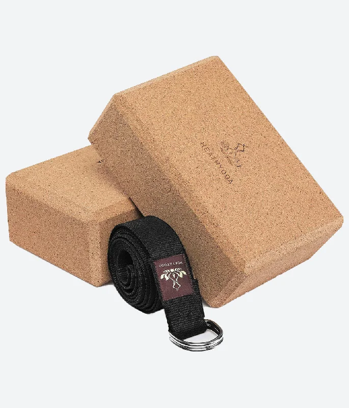 Affordable Comfort With Our Yoga Gear Discounts Heathyoga Yoga Block (2 Pack) & Strap Set