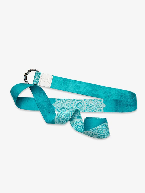 Bring Balance To Your Practice And Budget Yoga Design Lab Yoga Strap - Mandala Turquoise Bring Balance To Your Practice And Budget Yoga Design Lab Yoga Strap - Mandala Turquoise
