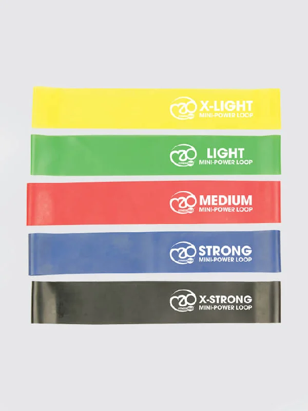 Your Yoga Routine, Upgraded For Less Yoga Mad Mini Resistance Band Power Loop - Set of 5
