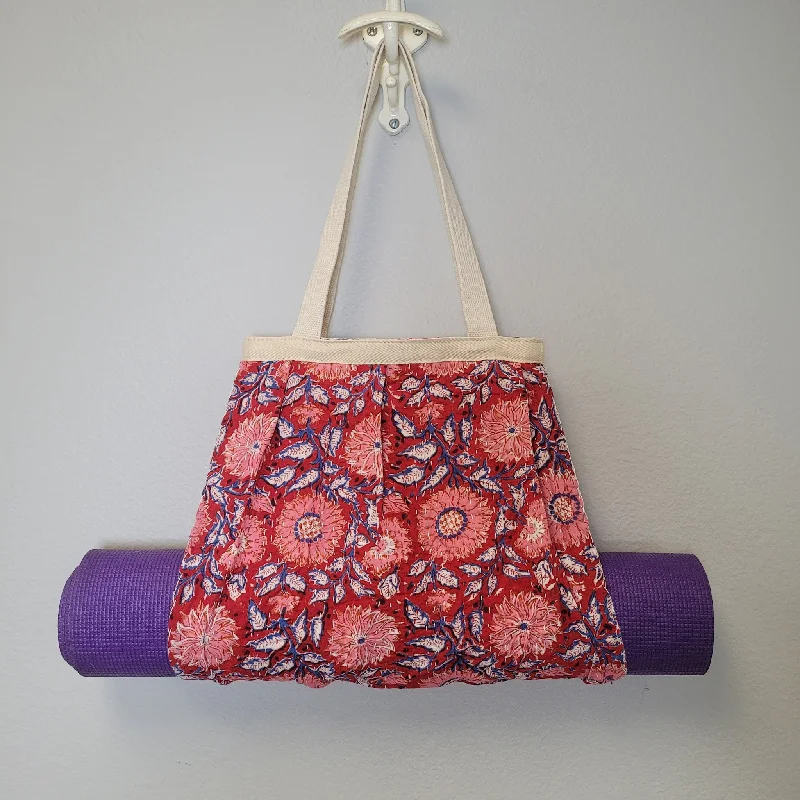 Comfort Meets Style In Our Yoga Sale Yoga Mat Carrier Bag Purse - Kantha Quilt Design - Red, Pink and Blue Comfort Meets Style In Our Yoga Sale Yoga Mat Carrier Bag Purse - Kantha Quilt Design - Red, Pink and Blue
