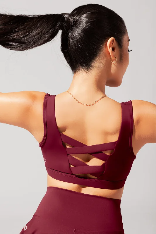 Don't Miss Out On Premium Yoga Wear Deals Corset Bra - Crimson