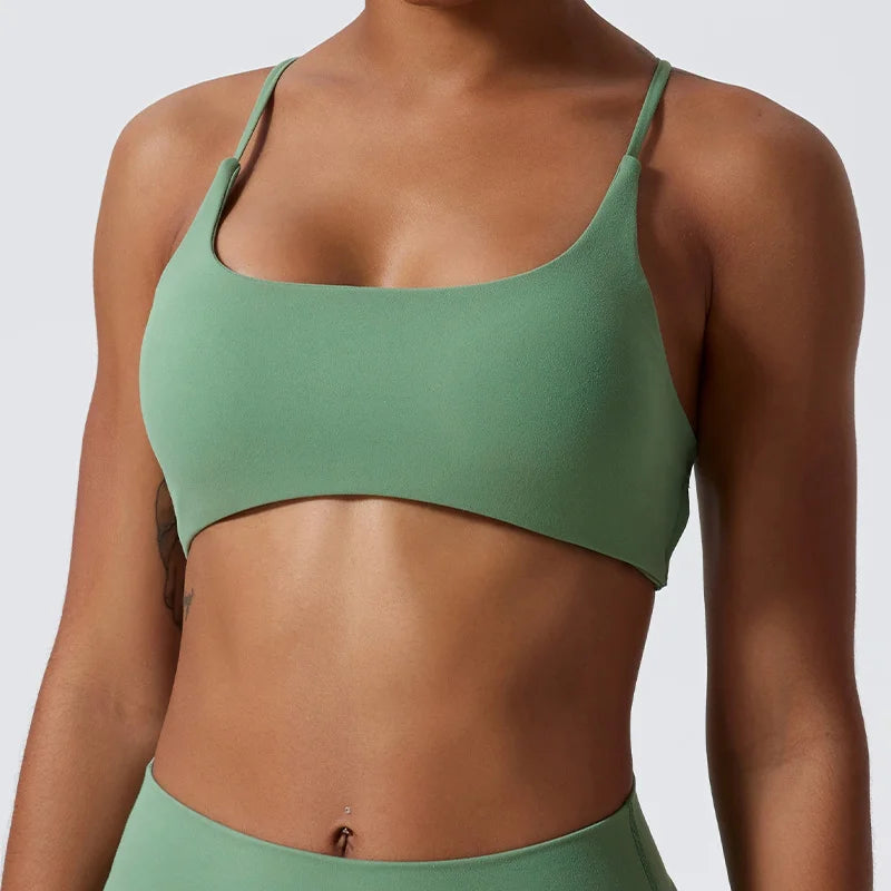 Limited-Time Savings On Yoga Leggings And Tops Crossed Strap Yoga Bra