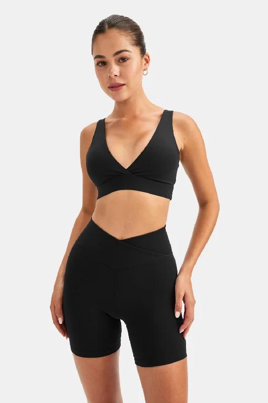 Unmissable Deals On Flexible Yoga Apparel DAYFLEX V NECK SPORTS BRA - SHADOW BLACK