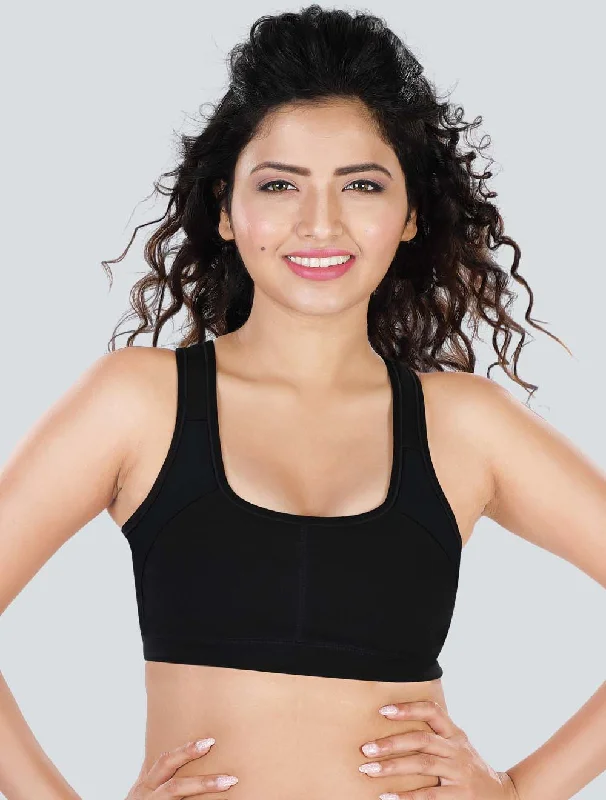 Sweat In Style With Yoga Clothing Discounts Dermawear Padded Racer Back Sports Bra SB-1101