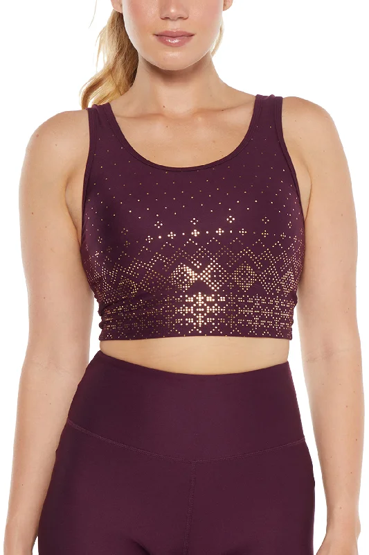 Breathable, Moisture-Wicking, And Budget-Friendly Marley Long Sports Bra - Potent Purple