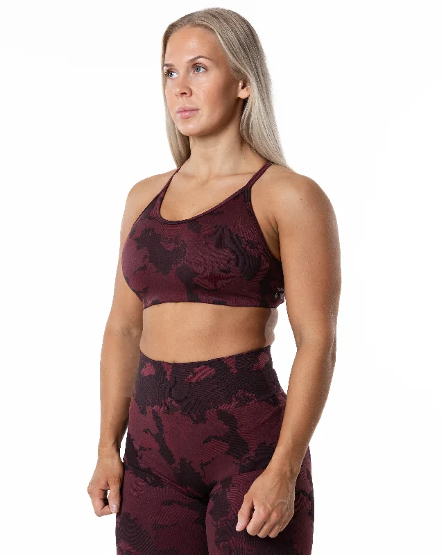 Don't Miss Out On Premium Yoga Wear Deals Prime Seamless Camo Top - Red