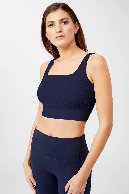 Lightweight, Breathable Yoga Wear At Special Prices Ribbed Bra (Night Sky), GOTS