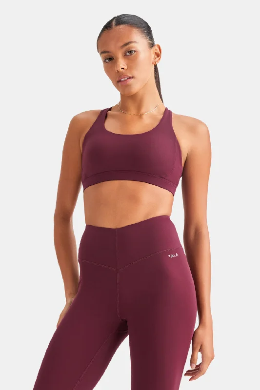 The Best Yoga Clothing At The Best Prices SKINLUXE TANK SPORTS BRA - BURGUNDY